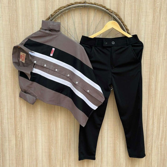 Mens Cotton Designer Shirt Lycra Pant Combo Comfortable Fit