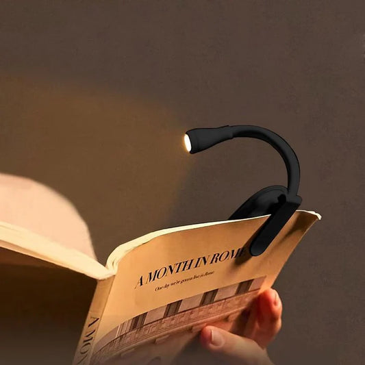 Rechargeable Clip-On Book Light and Reading Lamp with 3 Color Modes and Flexible Gooseneck for Night Reading