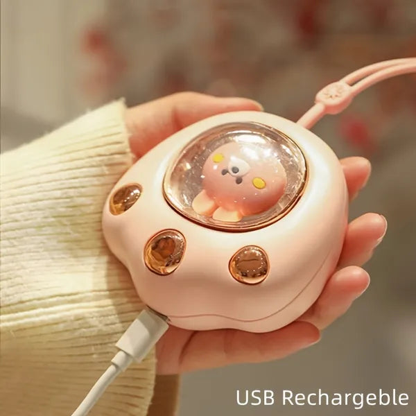 Portable Cat Paw Hand Warmer with USB-C Charging and Quick Heating for Men and Women