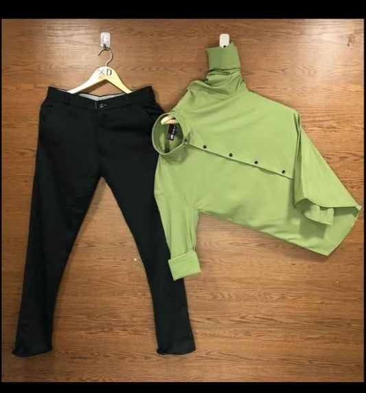 Elegant Men’s Plain Cotton Lycra Shirt and Pant Combo Full Sleeve Formal Outfit