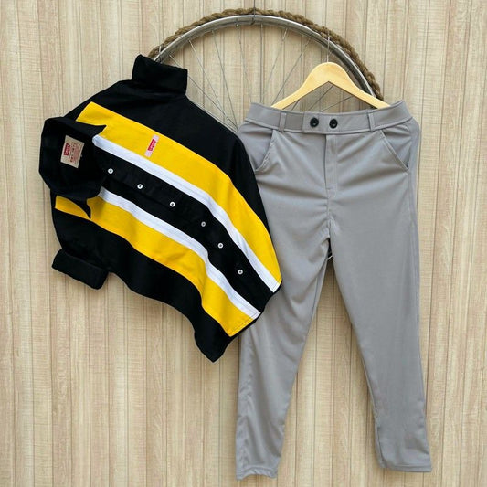 High Quality Cotton Designer Shirt with Lycra Pant Set for Men