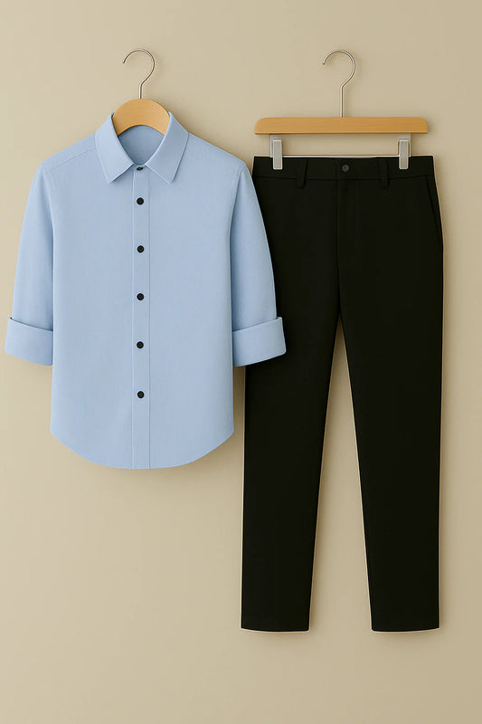 Classic Mens Formal Shirt Pant Combo Comfortable Fit