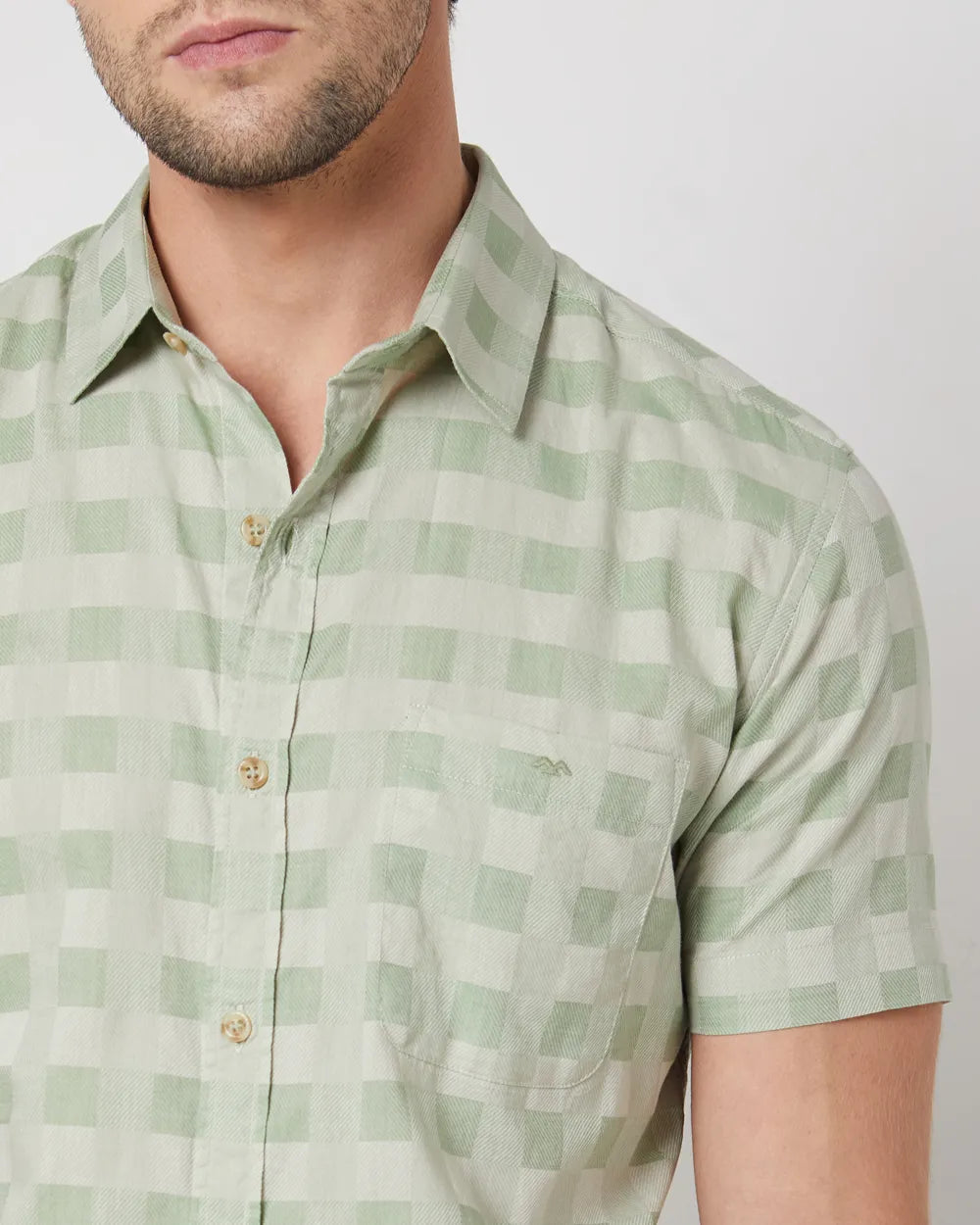 Versatile Men’s Light Olive Slim Fit Shirt for Casual, Office, and Travel Wear