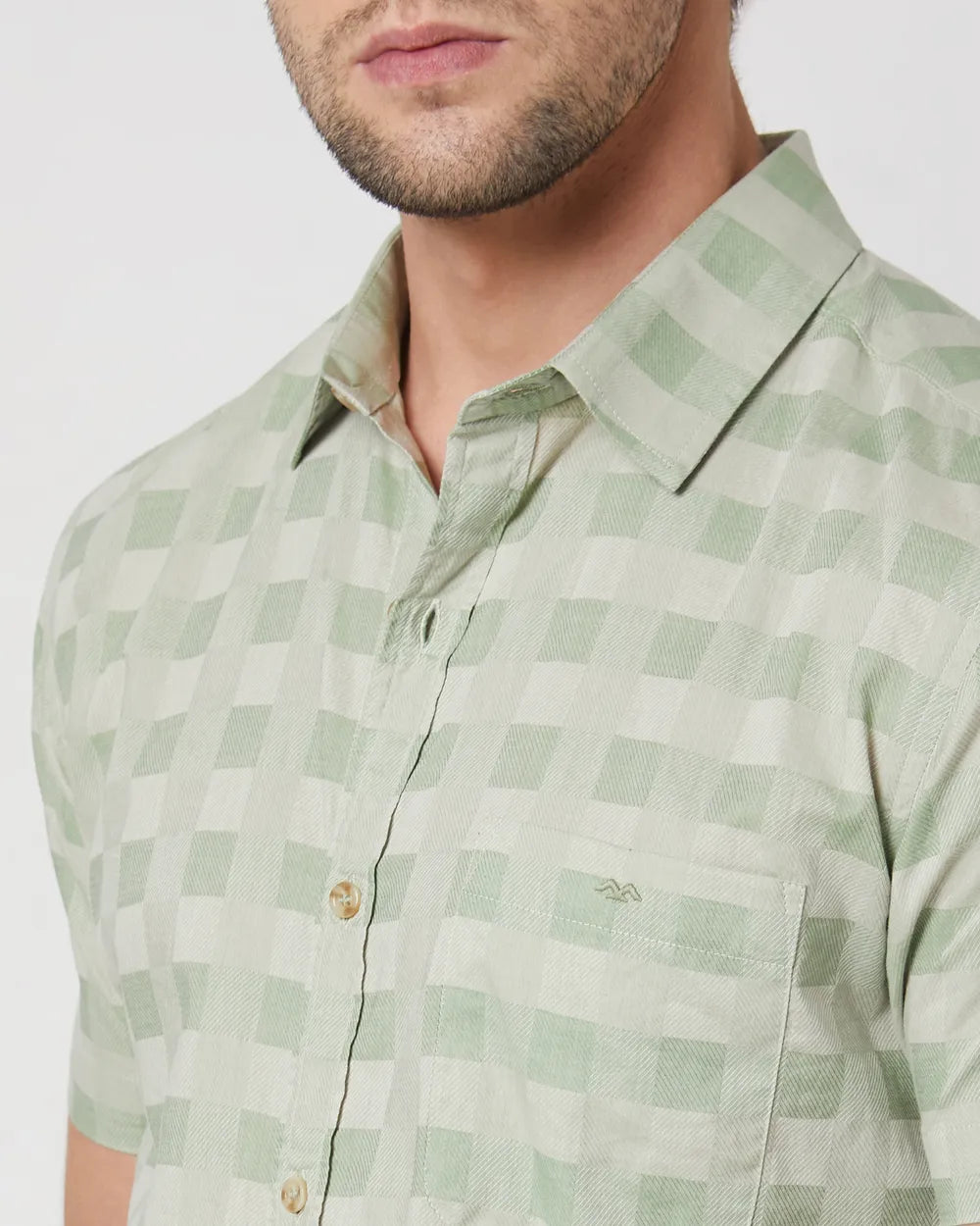 Versatile Men’s Light Olive Slim Fit Shirt for Casual, Office, and Travel Wear