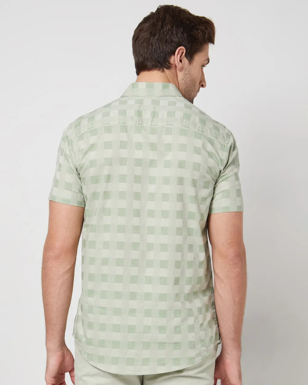 Versatile Men’s Light Olive Slim Fit Shirt for Casual, Office, and Travel Wear