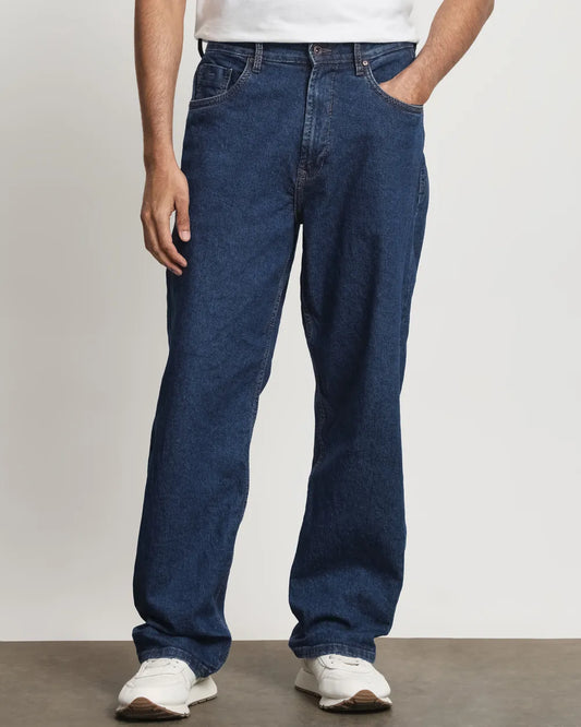 Fashionable Men’s Raw Indigo Ultra Loose Fit Originals Jeans Relaxed Stylish Denim for All-Day Comfort and Versatility