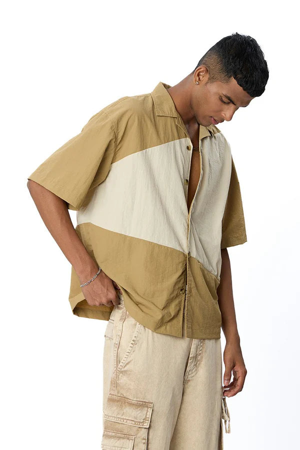 Men’s Two-Tone Casual Resort Shirt Comfortable and Stylish for Daywear
