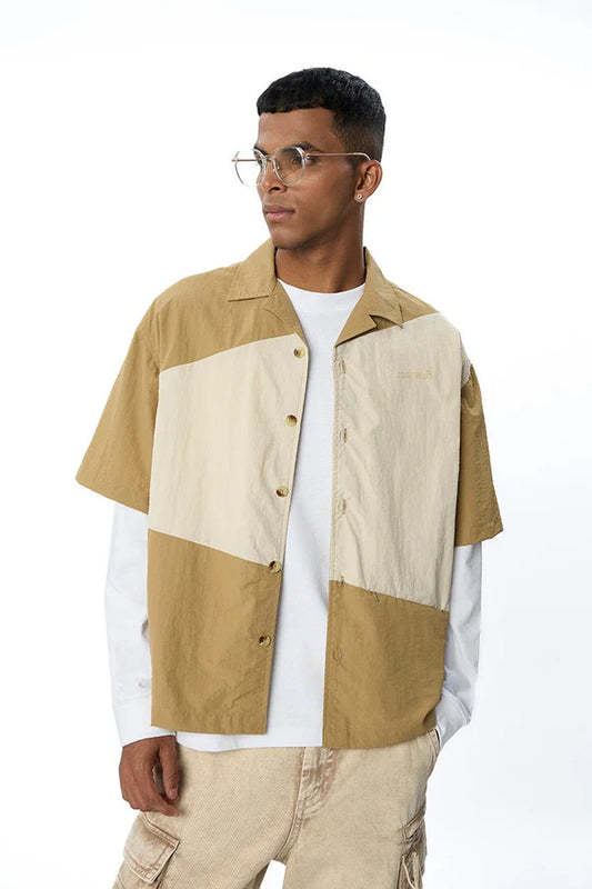 Men’s Two-Tone Casual Resort Shirt Comfortable and Stylish for Daywear