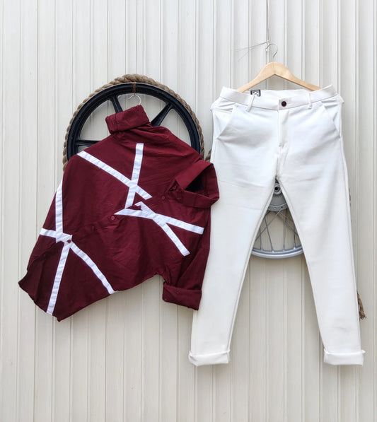 Casual Denim Jeans and Designer Shirt Combo Pack Stylish Outfit for Men’s Everyday Look